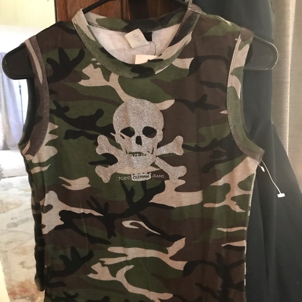 Todd Oldham tank nwt rare size medium camo green $235